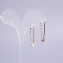 Náušnice Xuping, 18K pozlacení, se bílými krystaly, ve tvaru srdce, 30×8 mm