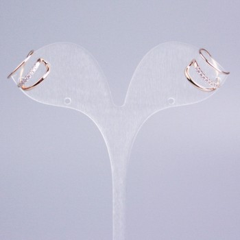 Kaf trojitý Xuping pozlacení 18K, bílé štrasové kameny 14×10 mm +