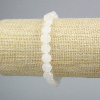 Náramek z horského křišťálu, broušené mince, průměr 8,5 mm, délka 18 cm (elastický)