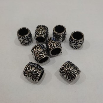 Kovové komponenty – korálka-vložka, průměr 12,5 mm, otvor 5 mm ± (cena za 1 ks)