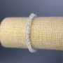 Náramek z horského křišťálu, broušené kostky, průměr 5,5 mm ±, délka 18 cm (elastické)