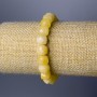 Náramek z citrínu, přírodní kámen, broušené kostky, průměr 9 mm, délka 18 cm (elastický)