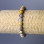 Náramek z marockého achátu, přírodní kámen, hladké korálky, průměr 9 mm ±, délka 18 cm (elastický)