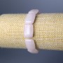 Náramek z růžového křemene, obdélníkové články, rozměr 13×18 mm, délka 18 cm (elastický)