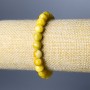Náramek z žlutého jadeitu – hladké kuličky, průměr cca 8,5 mm, délka 18 cm (na gumičce)