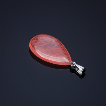 Přívěšek Kapka kalcedonu 2,5×1,7 cm (±)