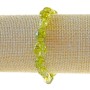 Náramek z olivového křišťálu, tónovaný do olivínu, galetové korálky, průměr 8×11 mm ±, délka 18 cm ± (elastický)