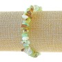 Náramek z přírodního chrysoprasu, drobné kamínky, průměr 7×3 mm ±, délka 18 cm ± (elastický)