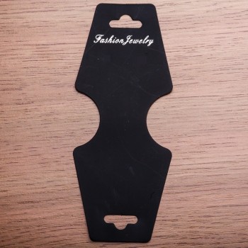 Černá plastová deska na bižuterii 11 × 4,5 cm, 200 ks / balení