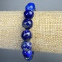 Náramek z lazuritu, přírodní kámen, hladké kuličky, průměr 10 mm (+/-), délka 18 cm (+/-) (elastický)