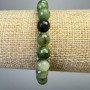 Náramek z kanadského jadeitu, přírodní kámen, broušené kuličky o průměru 8 mm, délka 18 cm ± (elastický)