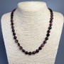 Náhrdelník z rubelitu turmalínu, přírodní kámen, granované mince, průměr 8×5 mm, délka 50 cm