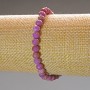 Náramek z fosfosideritu z přírodního kamene, granovaná korálka, průměr 6 mm ±, délka 18 cm (elastický)