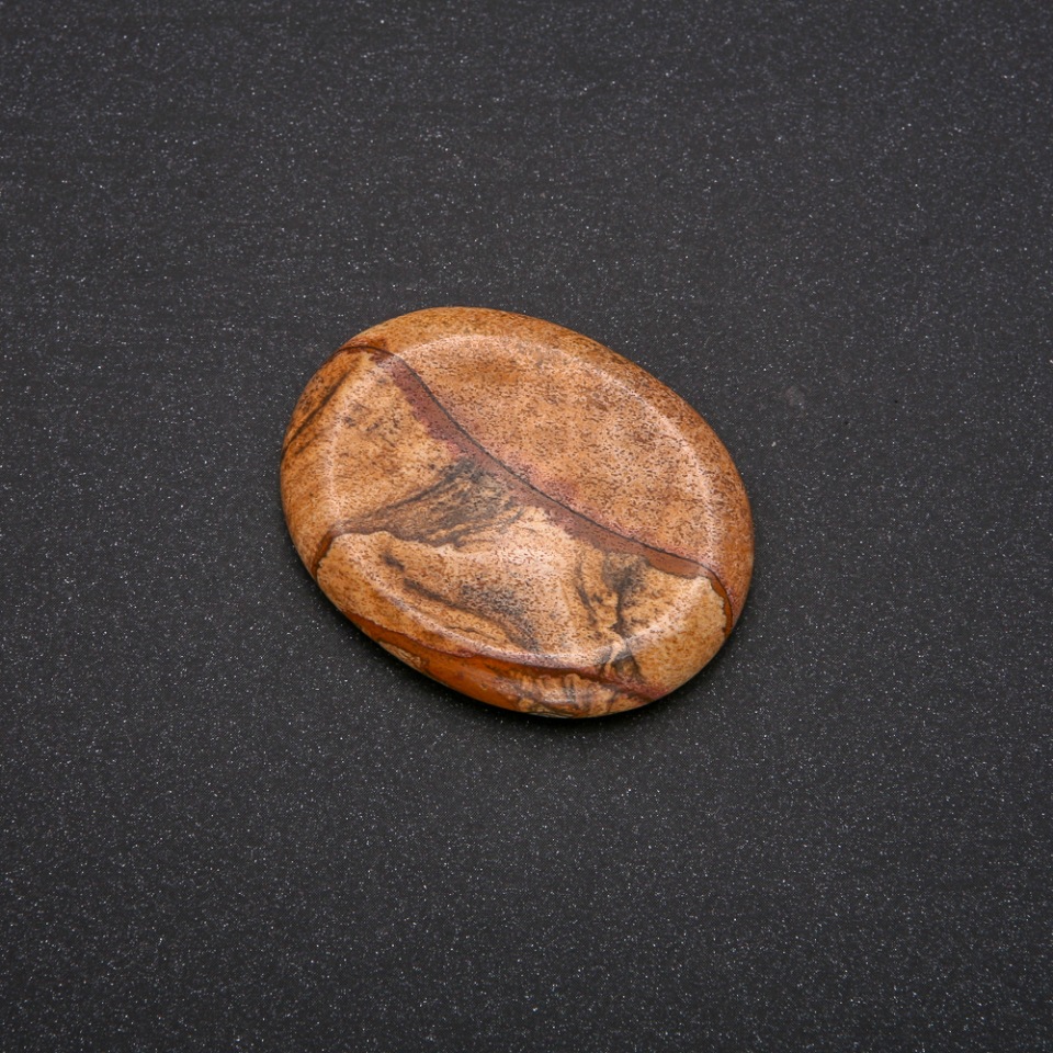 Masážní škrabka na obličej z krajinového jaspisu 45,5 × 35,5 mm