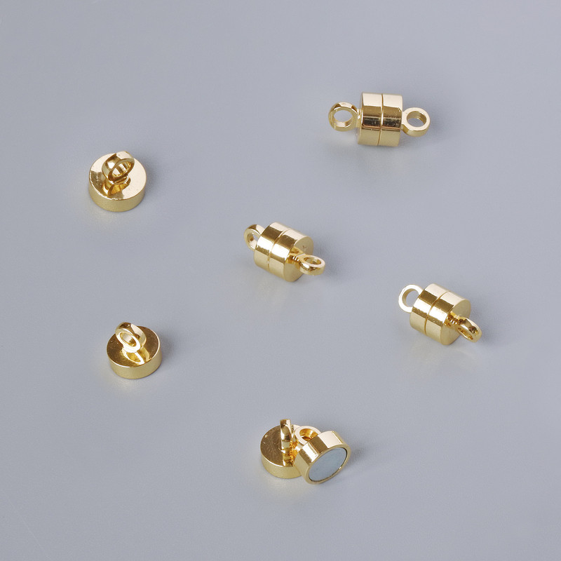 Magnetická spona, rozměr 11×5 mm, zlatý odstín kovu, 1 ks