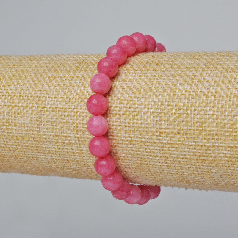 Náramek z turmalínu hladké kuličky, průměr 8 mm, délka 18 cm (elastický)