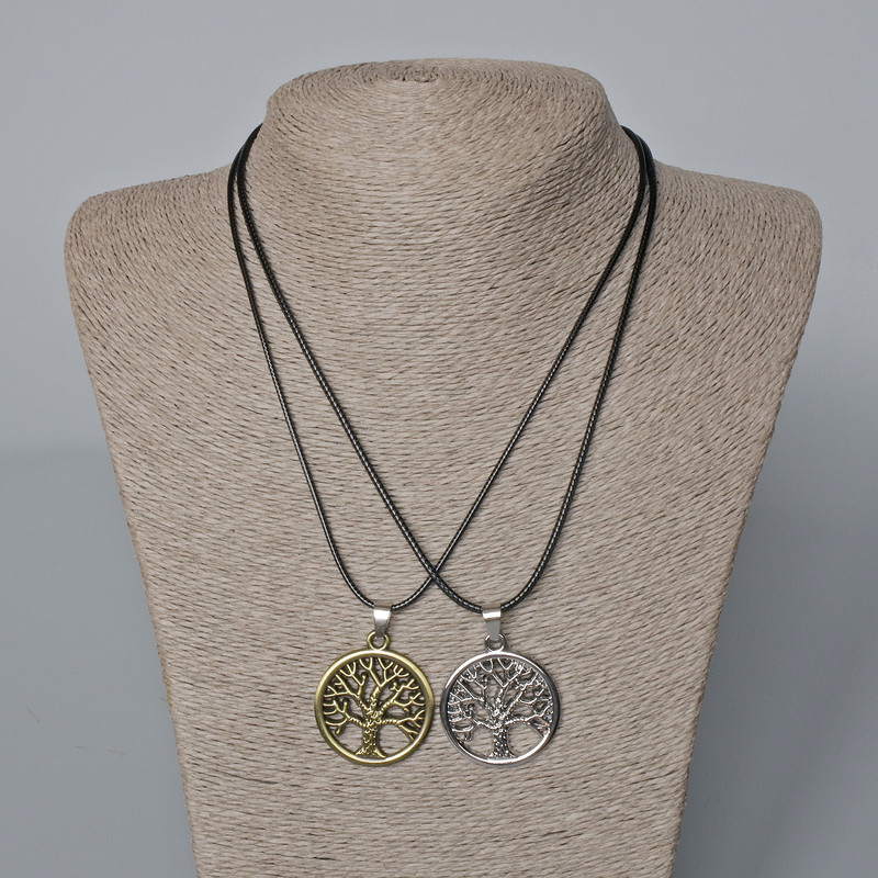 Párové přívěsky «Strom» bronzový a stříbrný