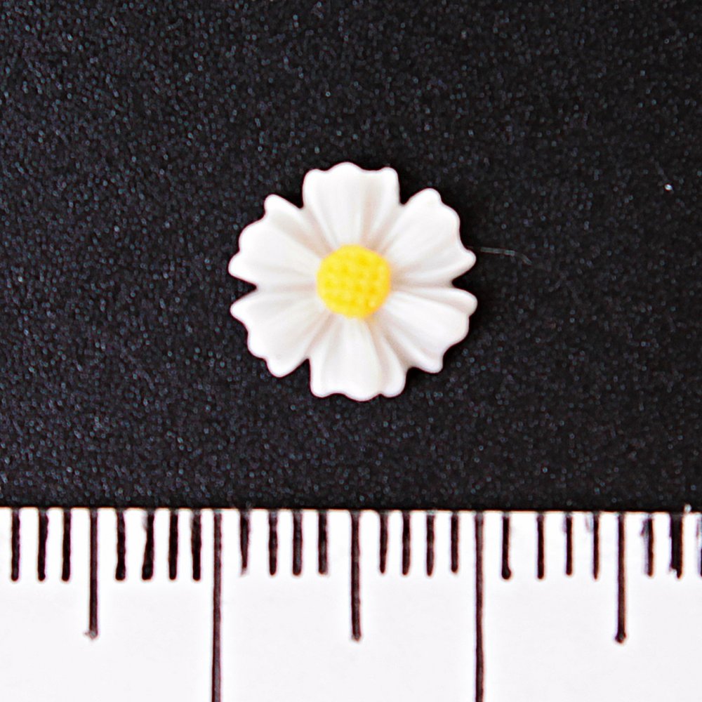 Kovové komponenty pro bižuterii Kopretina, bez díry, 10 mm, balení 20 ks