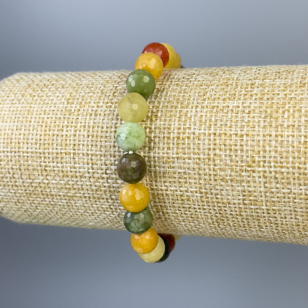 Бралет Асорті гранована кулька 8мм+-, довжина 18см+- стрейч