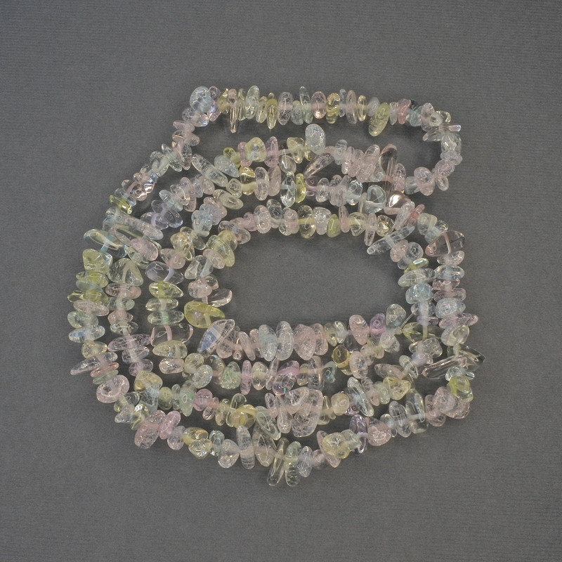 Korálky mix na vlascu, drobné, průměr 6–10×2–4 mm, délka 80 cm