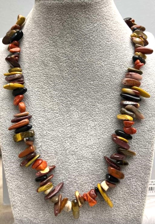 Намисто Асорті крихта голка, діаметр 12-18х2-4мм+-, довжина 48см +- з замочком сріблястий метал