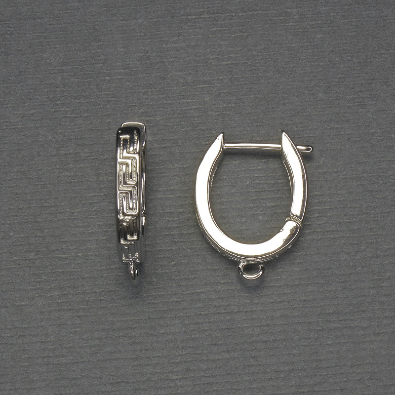 Háčky na náušnice ze stříbrného kovu 18×3 mm – pár