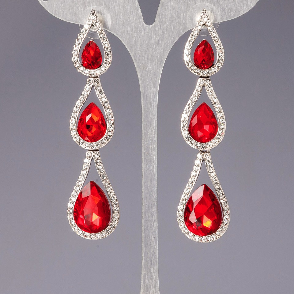 Náušnice se krystaly «lustry» «šandeliéry» «Kapky deště»