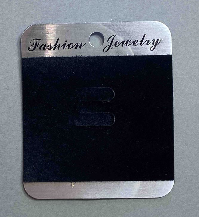 Podložka pod brož černý samet 7×6 cm, černý plast, 100 ks