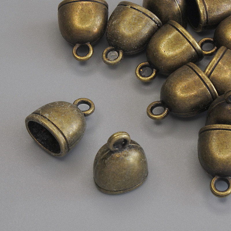 Přívěsek Zvonek, bronzové barvy, průměr 14×11 mm, balení 12 ks