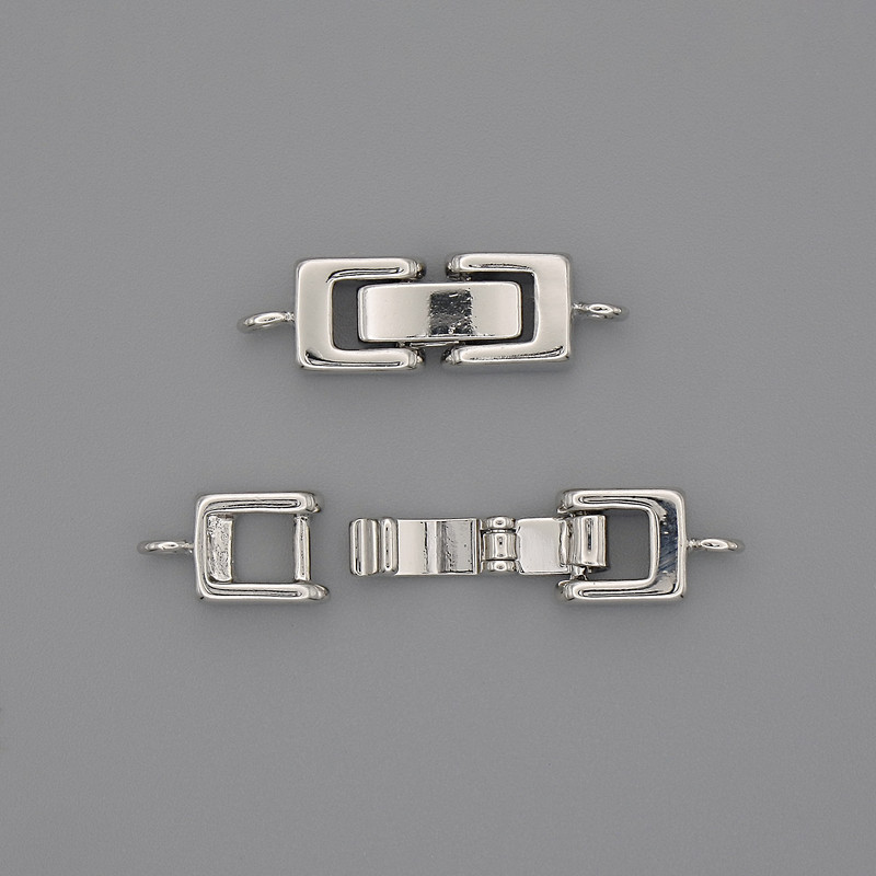 Zapínací díl, průměr 22×7 mm, stříbrná barva kovu