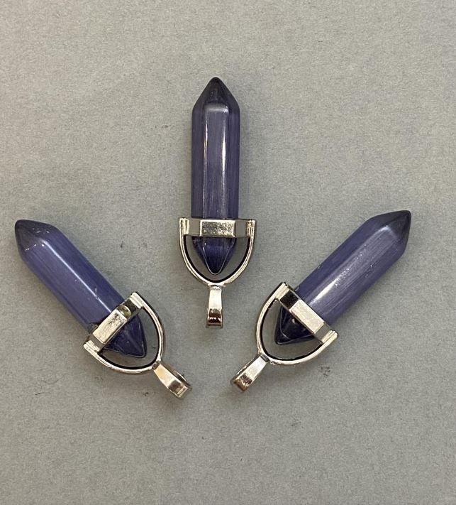 Přívěšek Kočičí oko, šestiúhelníkový krystal, koule 8×31×41 mm+