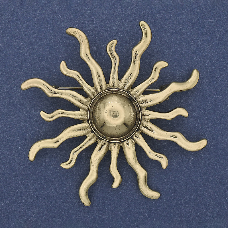 Brož Jarylo zlatistý kov 69 mm+