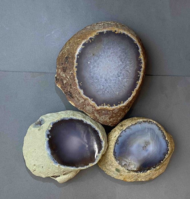 Suvenýrový výřez dýmového achátu (cena za 1 ks) hmotnost od 300 g