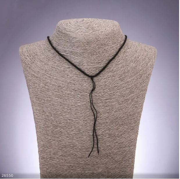 Černá šňůra na krk, průměr 2,5 mm, délka 50 cm