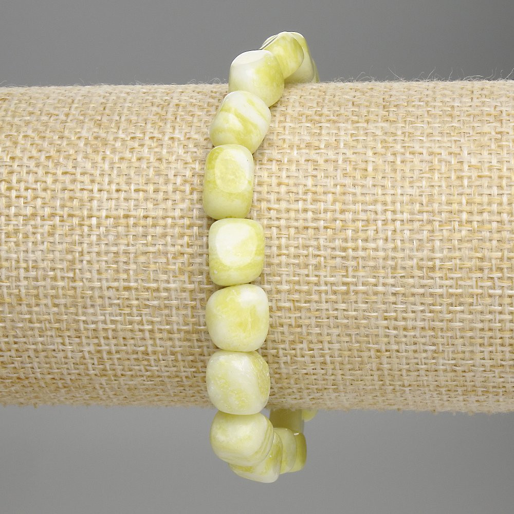 Náramek z jadeitu, facettovaný, 18 cm