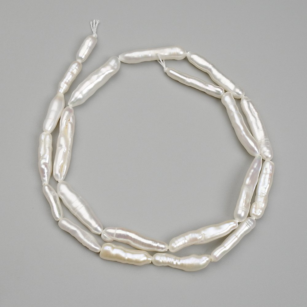 Barokní perleťové korálky s odstínem benzínu, 22–21, 5×4–5 mm, délka 39 cm