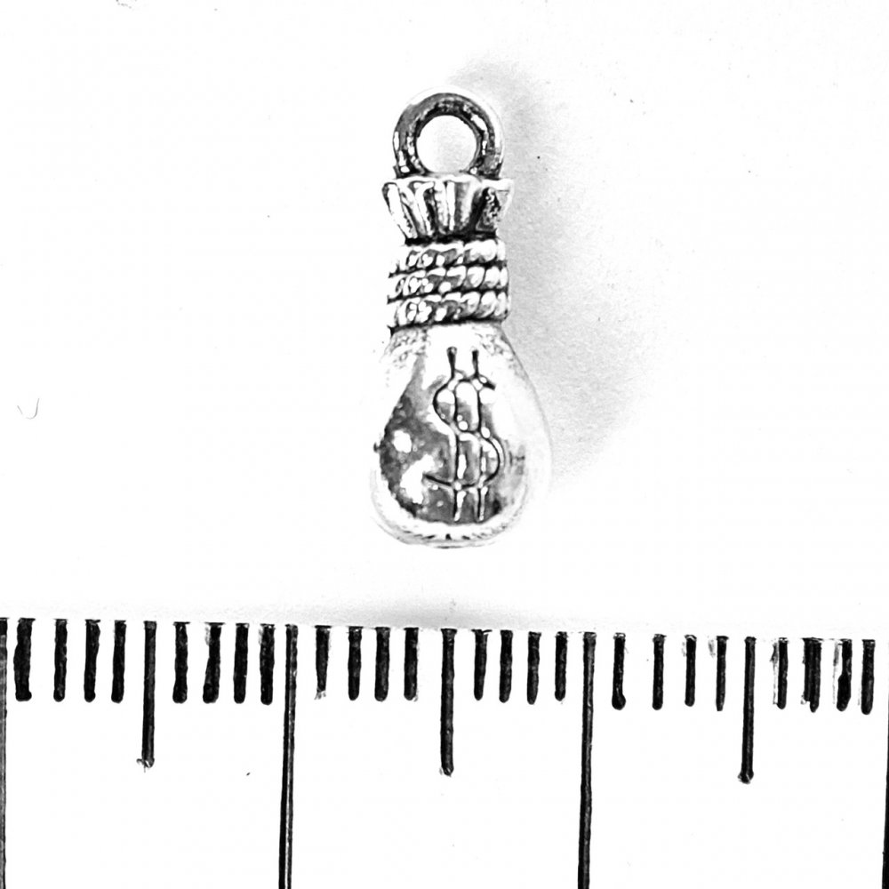 Přívěšek – Pytlíček peněz, 15×6 mm bal. 20 g ±13 ks