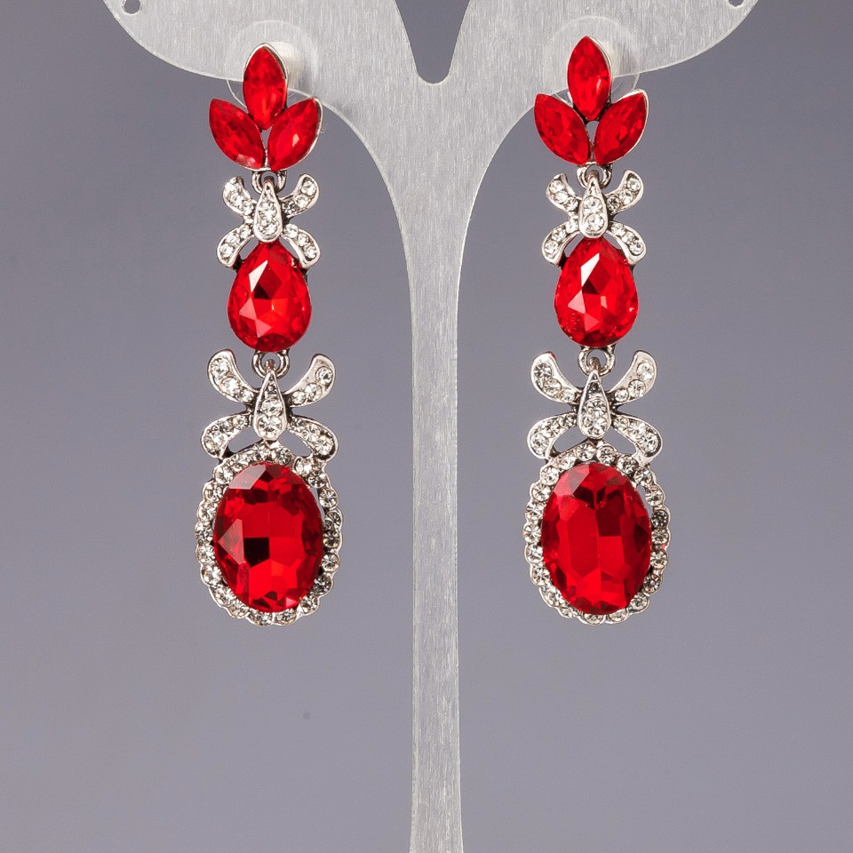 Náušnice se krystaly „Miledy“ ve stylu lustru a šandeliérů