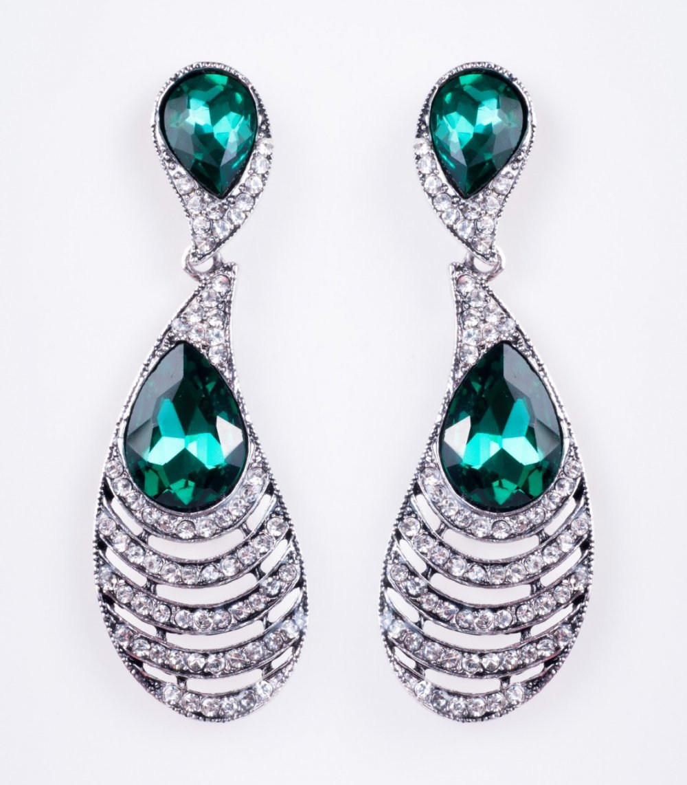 Náušnice se krystaly „lustr“ „šandelyéry“ „peří“