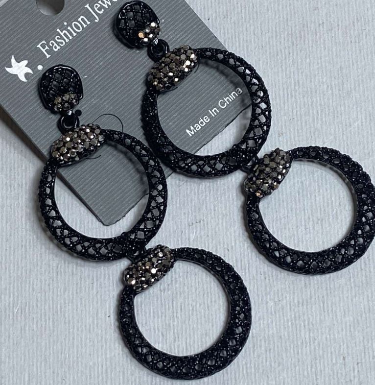 Dlouhé večerní náušnice, délka 7 cm