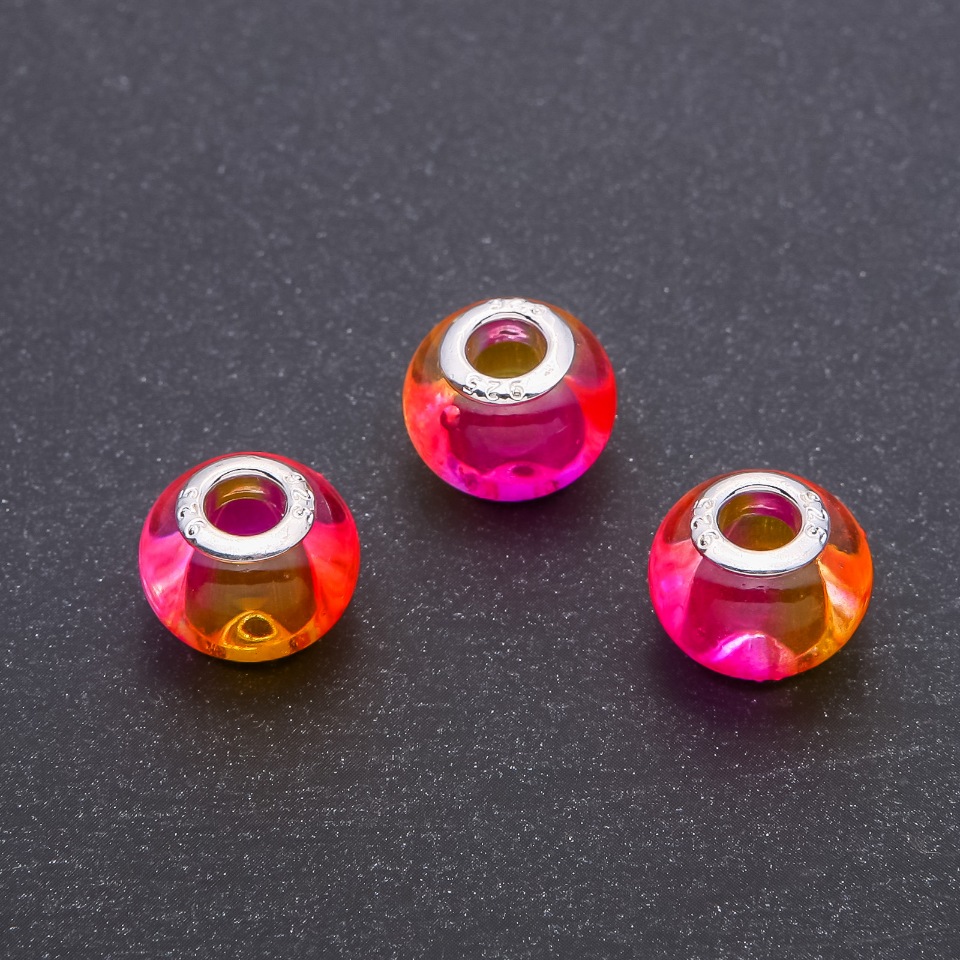 Pandora korálek plastový, průměr 14×10 mm, otvor 4,5 mm, balení 6 ks