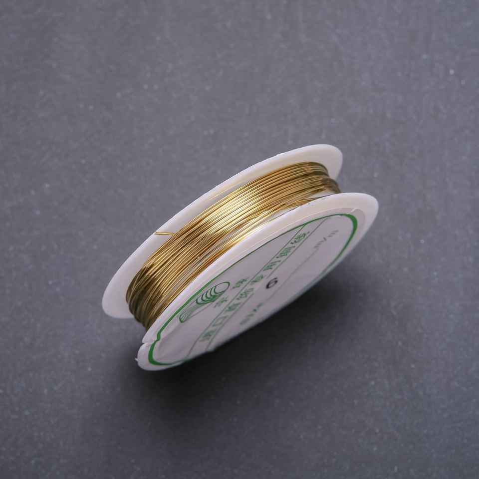 Drát pro šperky citronově zlatý, průměr 0,6 mm, cívka, délka 6 m
