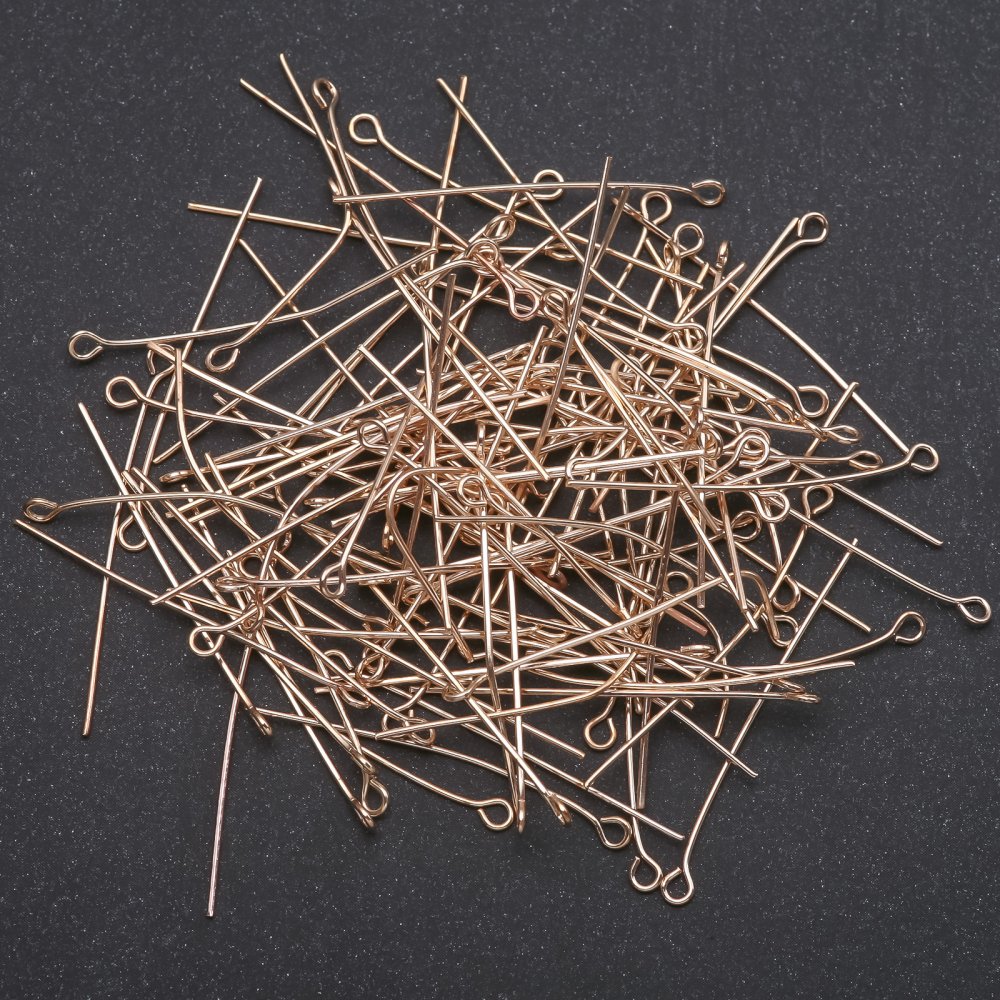 Špendlík s očkem pro bižuterii, délka 40 mm, barva žlutého kovu 0,5 kg
