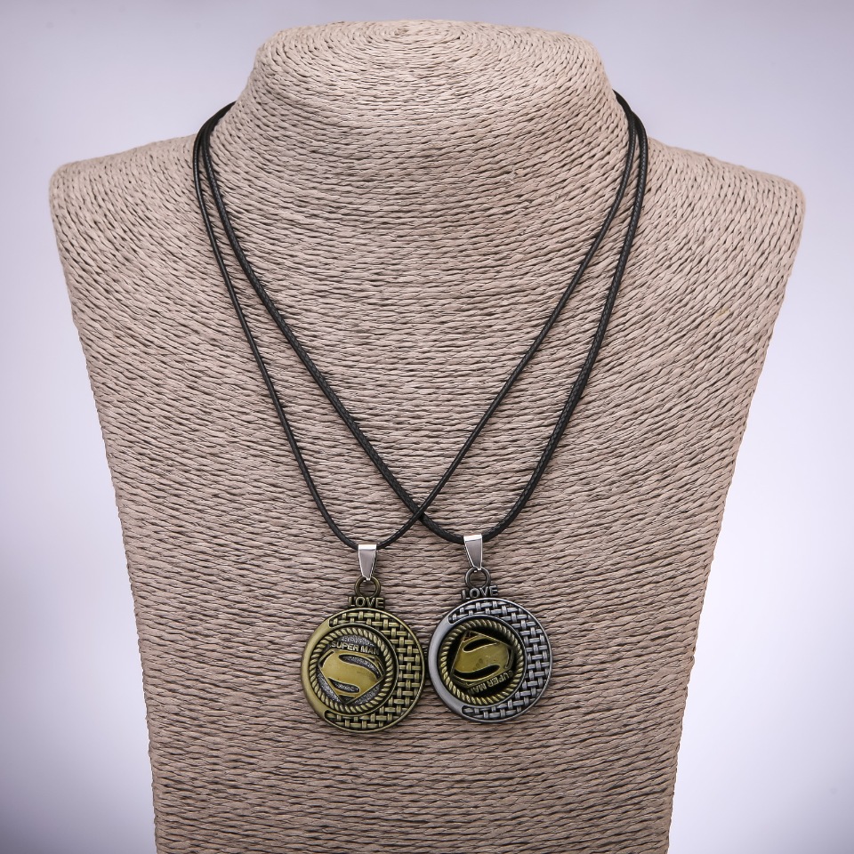 Парні кулони дружби Супермени, довжина 42-48см, діаметр 30мм