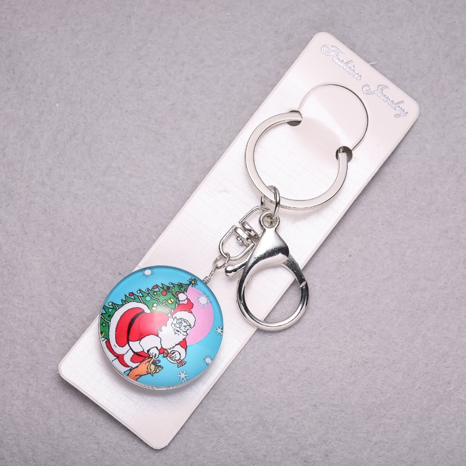 Přívěšek Nový rok: Děda Mráz se stromečkem, délka 10 cm