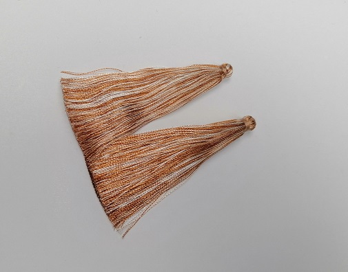 Základ pro rukodělné práce – Třáska „Karamelový pruh“, délka 7 cm, průměr 7 mm, pár