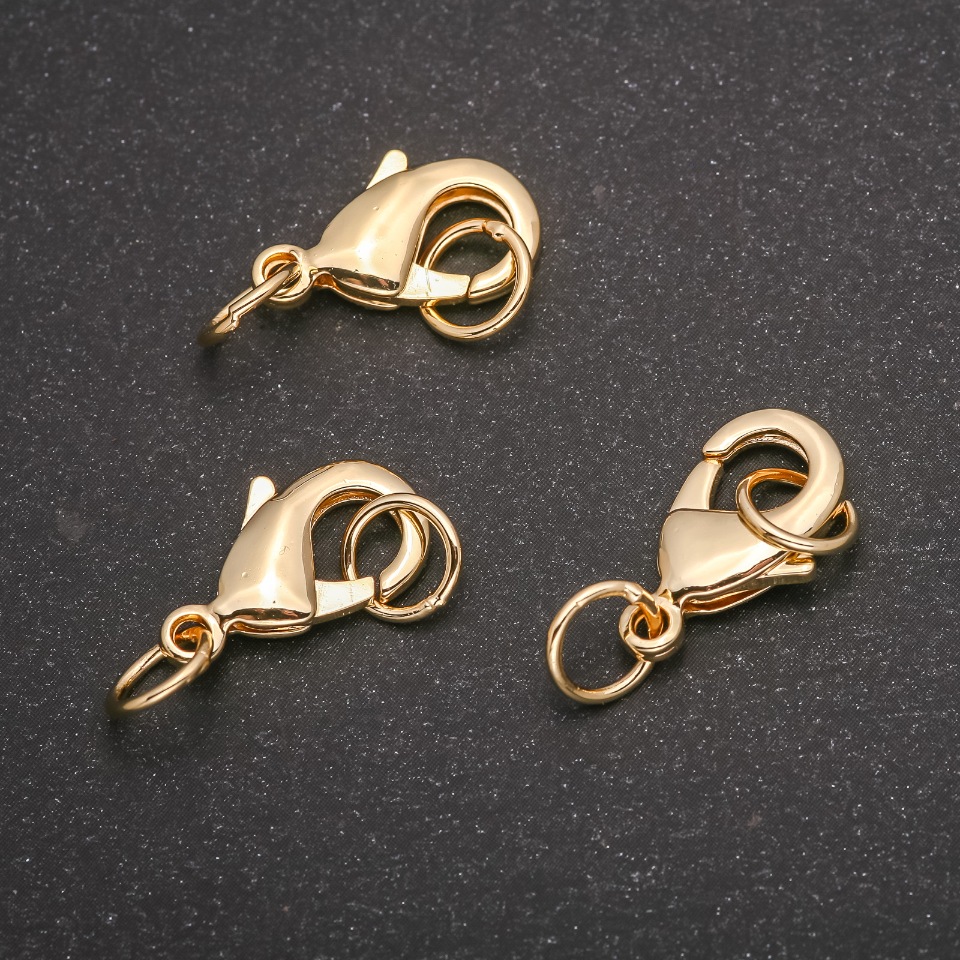 Karabinkové zapínání 11×19 mm, zlatistý kov