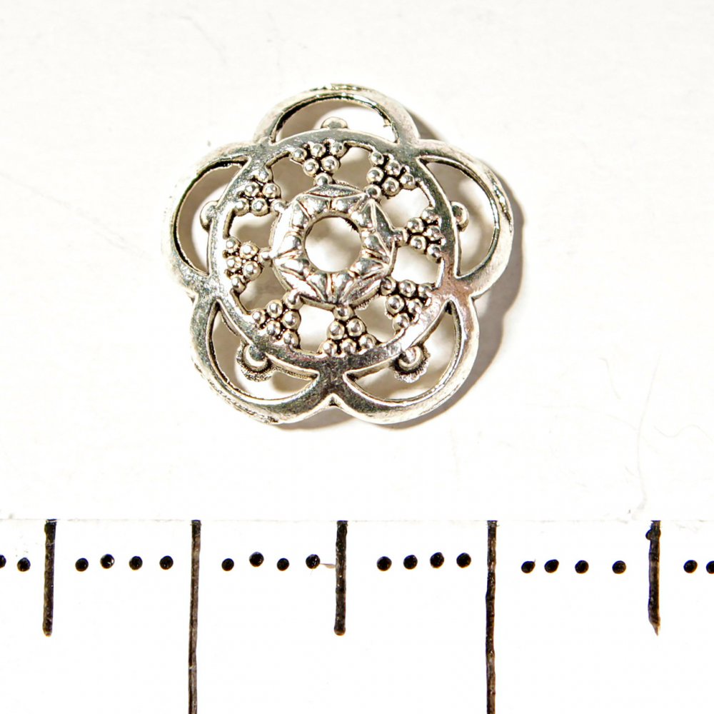 Šperková součástka «Kloboučková vložka Dekor», průměr 12 mm, balení 20 g ± 35 ks