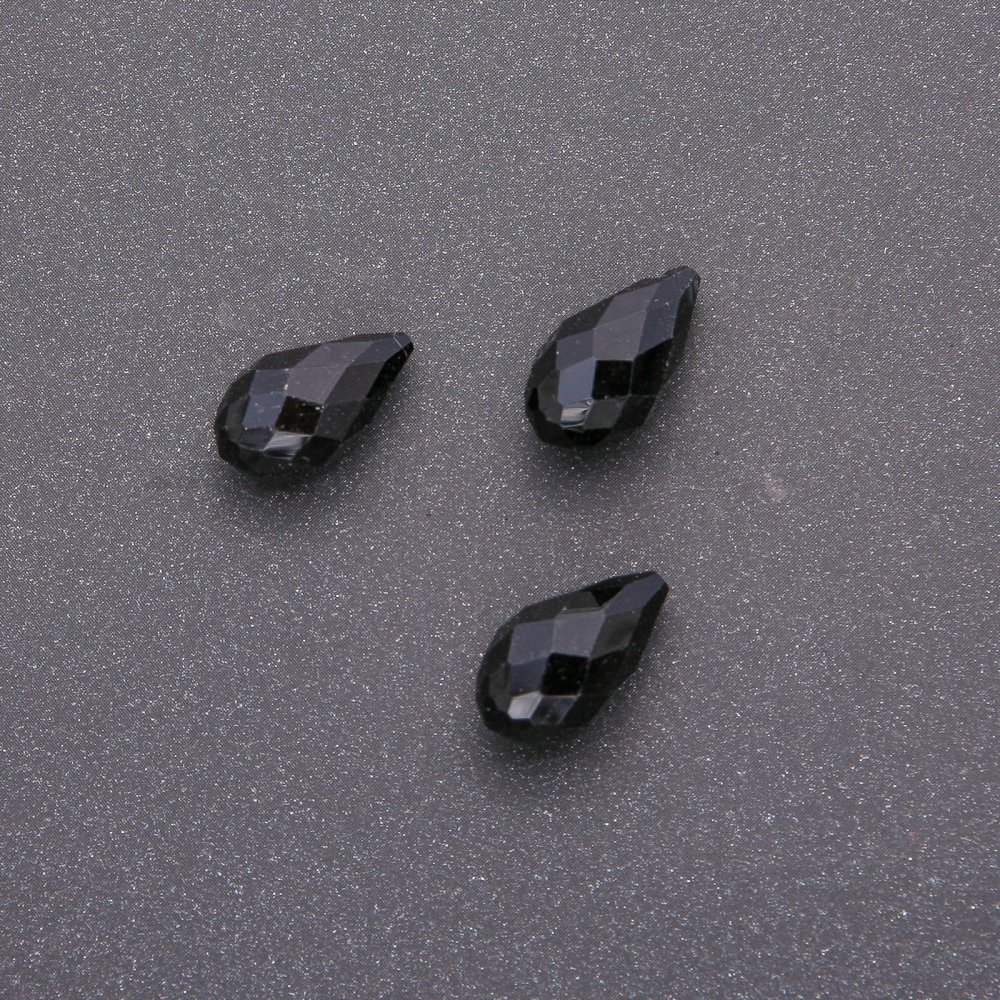 Korálka-přívěšek z agátu ve tvaru broušené kapky 10×18 mm