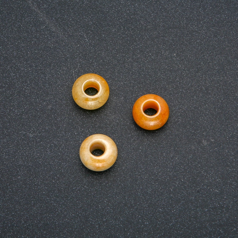 Korálek Pandora z přírodního citrínu 14×7 mm, průměr díry 5,5 mm+